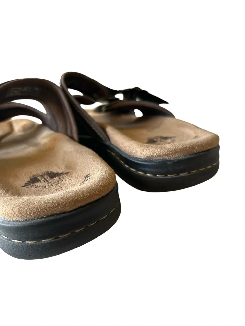 Dockers Men’s DELRAY Brown Double-Buckle Memory Foam Slide Sandals
